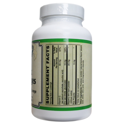 AlchePharma Zinc Lozenges: Advanced Immune Support with Vitamin C, Slippery Elm and Bee Propolis-Mineral-AlchePharma