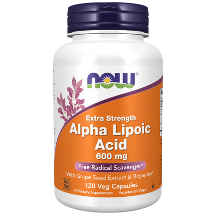 Alpha Lipoic Acid, Extra Strength 600 mg Veg Capsules-Antioxidants-AlchePharma