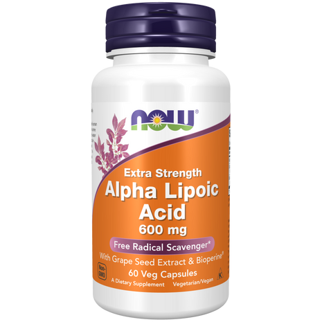 Alpha Lipoic Acid, Extra Strength 600 mg Veg Capsules-Antioxidants-AlchePharma