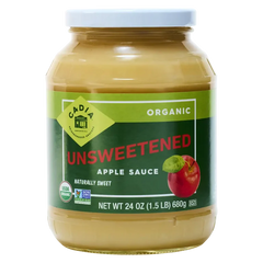 Apple Sauce - Unsweetened 24 Oz (Organic)-Natural Foods-AlchePharma