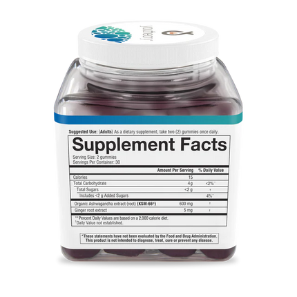 Ashwagandha 60 Gummies (Blueberry-Low Sugar)-Stress-AlchePharma