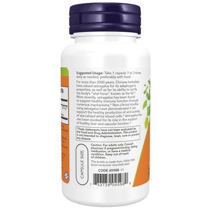 Astragalus 500 mg Veg Capsules-Herbs-AlchePharma