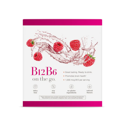 B12 B6 Liquid Pouches (Raspberry)-B Vitamin-AlchePharma