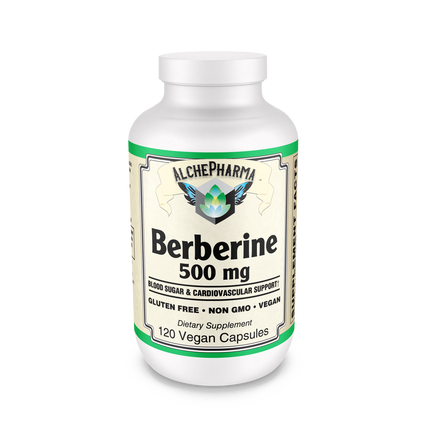 Berberine HCL 500 mg ( NON GMO • VEGAN • GLUTEN FREE ) from Berberis aristata bark-Herb-AlchePharma