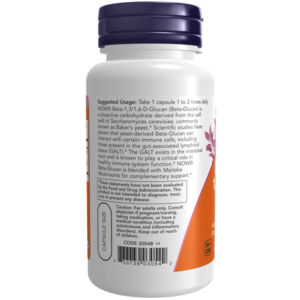 Beta 1,3/1,6- D -Glucan 100 mg Veg Capsules-Immune System Enhancers-AlchePharma