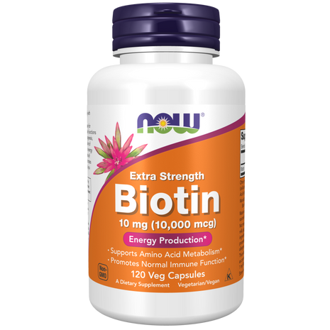 Biotin 10 mg (10,000 mcg), Extra Strength Veg Capsules-Vitamins-AlchePharma