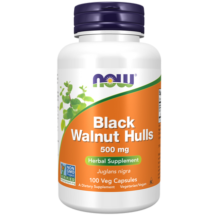 Black Walnut Hulls 500 mg 100 Veg Capsules-Herbs-AlchePharma