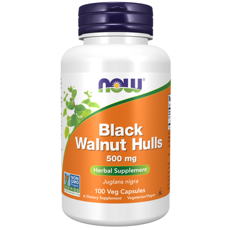 Black Walnut Hulls 500 mg 100 Veg Capsules-Herbs-AlchePharma