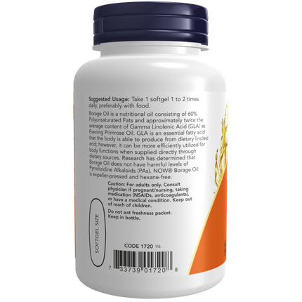 Borage Oil 1000 mg Softgels-Nutritional Oils-AlchePharma