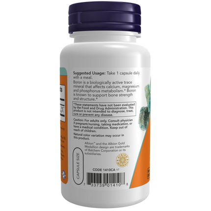 Boron 3 mg Veg Capsules-Minerals-AlchePharma