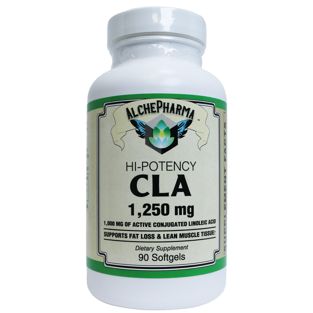 CLA (True Active Conjugated Linoleic Acid) • High Potency - Optimal 1:1 ratio of isomers• 1,250mg Softgels-Weight Management-AlchePharma