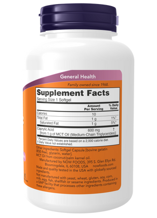 Caprylic Acid 600 mg Softgels-Digestive Support-AlchePharma