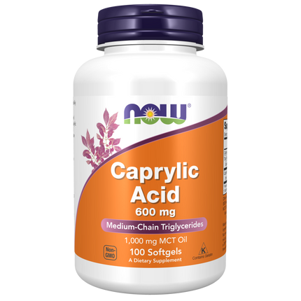 Caprylic Acid 600 mg Softgels-Digestive Support-AlchePharma