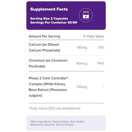 Carb Intercept® With Phase 2® 60 Veg Capsules-Weight Management-AlchePharma