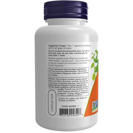 Cascara Sagrada 450 mg Veg Capsules-Herbs-AlchePharma