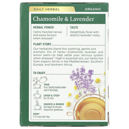 Chamomile & Lavender Tea, Organic-Herbal Teas-AlchePharma