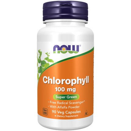 Chlorophyll 100 mg Veg Capsules-Green Foods-AlchePharma