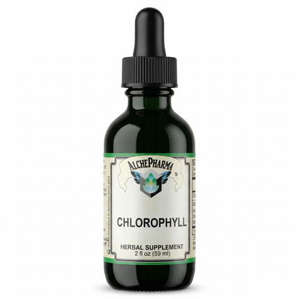 Chlorophyll from Mulberry Leaf as Sodium Copper Chlorophyllin ( 2mg copper per 15 drops) w/ Peppermint Essential Oil-Herbal-AlchePharma