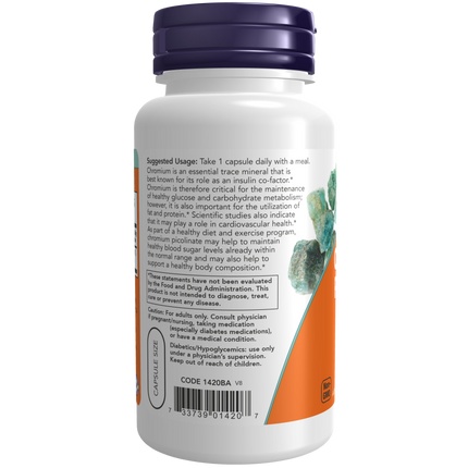 Chromium Picolinate 200 mcg Veg Capsules-Minerals-AlchePharma