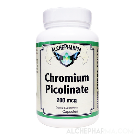 Chromium Picolinate (Chelated to picolinic acid) 200 mcg.-Mineral-AlchePharma