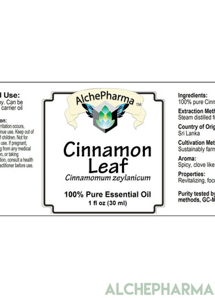 Cinnamon Leaf 100% Pure Essential Oil ( Country of Origin, Sri Lanka ) - Cinnamomum Zeylanicum )-Essential Oils-AlchePharma
