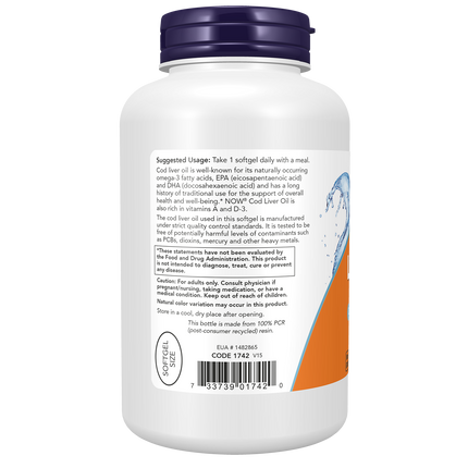 Cod Liver Oil 650 mg Softgels-Nutritional Oils-AlchePharma