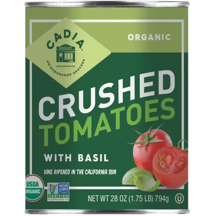 Crushed Tomatoes with Basil 28 Oz. (Organic)-Canned Food-AlchePharma