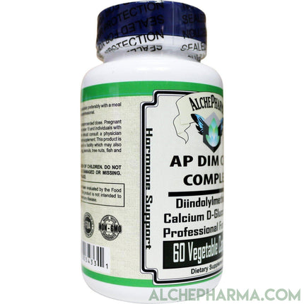 AP DIM-CDG Complex Professional Diindolylmethane, Calcium D-Glucarate Formula 60 Vcaps - AlchePharma