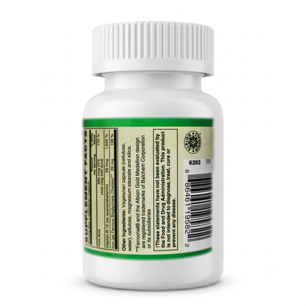 Easy Iron Vegan ( Patented Ferrochel®, iron bisglycinate ) Capsules-Mineral-AlchePharma