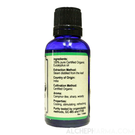 Eucalyptus Pure Organic Essential Oil PARVE K-1604-Essential Oils-AlchePharma