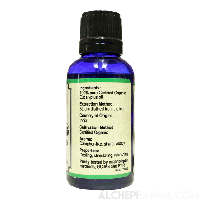 Eucalyptus Pure Organic Essential Oil PARVE K-1604-Essential Oils-AlchePharma