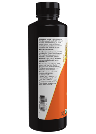 Flax Seed Oil Liquid, Organic-Vitamin-AlchePharma