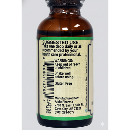 Folate Liquid [ 667 mcg DFE, 400 mcg of Folinic Acid ] 800 Servings-Vitamin-AlchePharma
