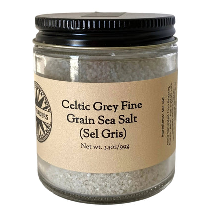 French Grey Sea Salt Fine Grain Celtic - 3.5 oz. Glass Jar-AlchePharma