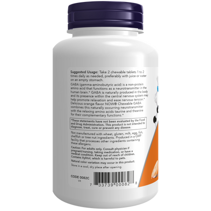 GABA Orange Flavor Chewable Tablets-Amino Acids-AlchePharma