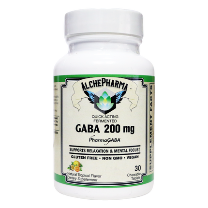 GABA - PharmaGABA® Fermented Vegan Quick Acting Chewable-Vitamins & Supplements-AlchePharma