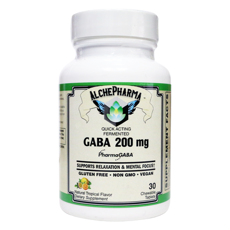 GABA - PharmaGABA® Fermented Vegan Quick Acting Chewable-Vitamins & Supplements-AlchePharma