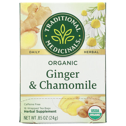 Ginger & Chamomile Tea, Organic-Herbal Teas-AlchePharma