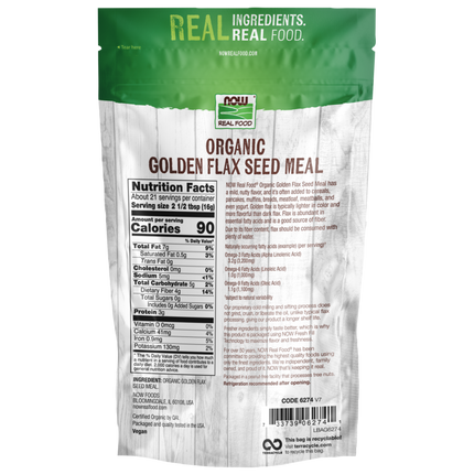 Golden Flax Seed Meal, Organic-Natural Foods-AlchePharma