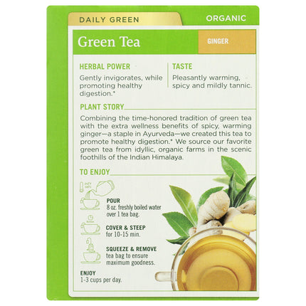 Green Tea - Ginger, Organic-Herbal Teas-AlchePharma