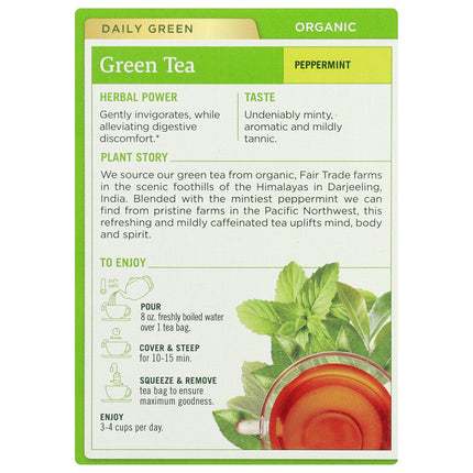 Green Tea - Peppermint, Organic-Herbal Teas-AlchePharma
