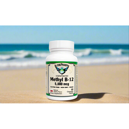 High-Potency Methylcobalamin B-12 Chewable Tablets (5,000 mcg)-B Vitamin-AlchePharma