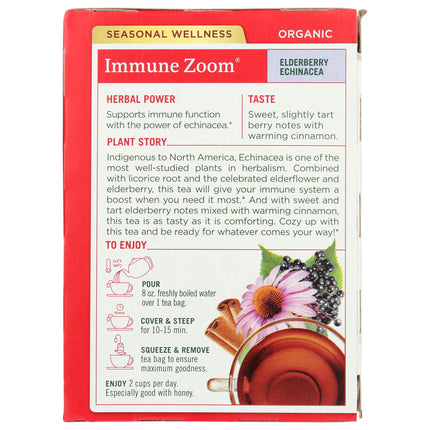 Immune Zoom Tea - Elderberry Echinacea, Organic-Herbal Teas-AlchePharma