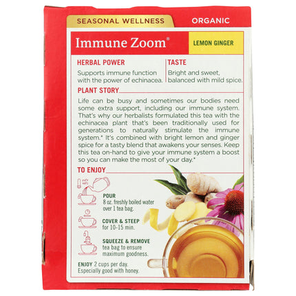 Immune Zoom Tea - Lemon Ginger, Organic-Herbal Teas-AlchePharma