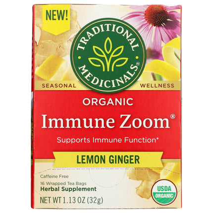 Immune Zoom Tea - Lemon Ginger, Organic-Herbal Teas-AlchePharma