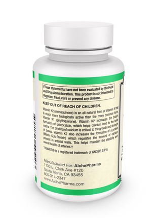 K2 (menanquinone-7) 120mcg of vitaMK7®-Vitamin K-AlchePharma