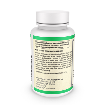 K2 (menanquinone-7) 120mcg of vitaMK7®-Vitamin K-AlchePharma