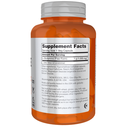 L-Glutamine, Double Strength 1000 mg Veg Capsules-Amino Acids-AlchePharma