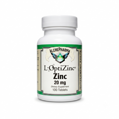L-OptiZinc® 20mg Zinc as Mono-Methionine, not affected by dietary fiber and does not have a negative effect on copper absorption/status.-Mineral-AlchePharma