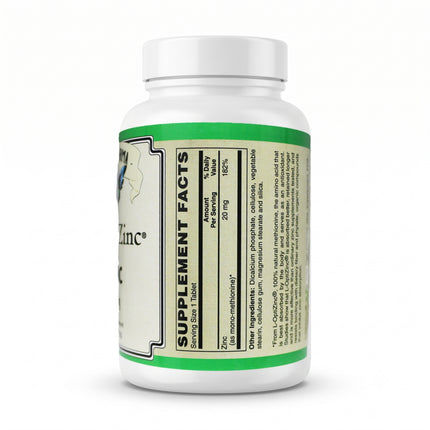 L-OptiZinc® 20mg Zinc as Mono-Methionine, not affected by dietary fiber and does not have a negative effect on copper absorption/status.-Mineral-AlchePharma
